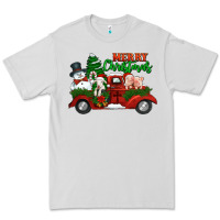 Dove Grey merry christmas snowman and farm animals truck Premium Tee - Jasminsmagicworld