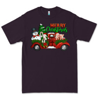 Plum merry christmas snowman and farm animals truck Premium Tee - Jasminsmagicworld