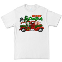 White merry christmas snowman and farm animals truck Premium Tee - Jasminsmagicworld