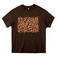 Chocolate Brown leopard background Heavy Core Tee - BarkalooDesign
