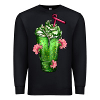 Black Western Cactus Cold Frappe Premium Sweatshirt - FaDigitalArtStudio