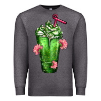 Charcoal Heather Western Cactus Cold Frappe Premium Sweatshirt - FaDigitalArtStudio
