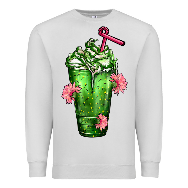 Western Cactus Cold Frappe Premium Sweatshirt by FaDigitalArtStudio | Teevron