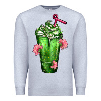 Heather Grey Western Cactus Cold Frappe Premium Sweatshirt - FaDigitalArtStudio