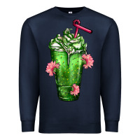 Navy Western Cactus Cold Frappe Premium Sweatshirt - FaDigitalArtStudio