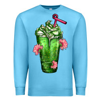 Ocean Blue Western Cactus Cold Frappe Premium Sweatshirt - FaDigitalArtStudio
