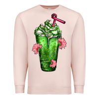 Pale Pink Western Cactus Cold Frappe Premium Sweatshirt - FaDigitalArtStudio