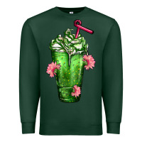 Sports Green Western Cactus Cold Frappe Premium Sweatshirt - FaDigitalArtStudio