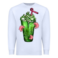 White Western Cactus Cold Frappe Premium Sweatshirt - FaDigitalArtStudio
