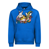 Cobalt Happy Easter Urban Hoodie - CowhideDigitalArt