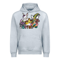 Heather Grey Happy Easter Urban Hoodie - CowhideDigitalArt