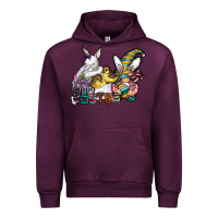 Mauve Wine Happy Easter Urban Hoodie - CowhideDigitalArt