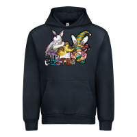 Navy Happy Easter Urban Hoodie - CowhideDigitalArt