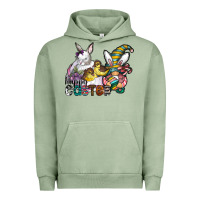 Pigment Oil Green Happy Easter Urban Hoodie - CowhideDigitalArt