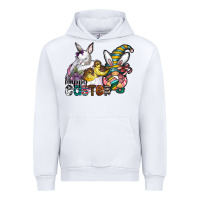 White Happy Easter Urban Hoodie - CowhideDigitalArt