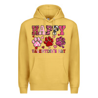 Antique Gold happy valentine's day paws Premium Hoodie - OliviaCreatesArt