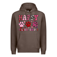 Coffee happy valentine's day paws Premium Hoodie - OliviaCreatesArt