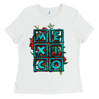 White mexico with roses Ladies Tee - Jasminsmagicworld