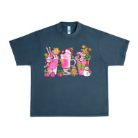 Midnight Navy Pink Christmas Coffee Cups Bbs Urban Heavy Tee - BundleAndBundleShop
