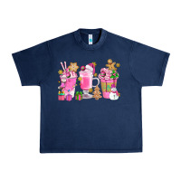 Navy Pink Christmas Coffee Cups Bbs Urban Heavy Tee - BundleAndBundleShop