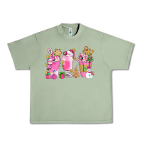 Oil Green Pink Christmas Coffee Cups Bbs Urban Heavy Tee - BundleAndBundleShop