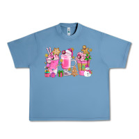 Pebble Blue Pink Christmas Coffee Cups Bbs Urban Heavy Tee - BundleAndBundleShop
