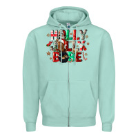 Seafoam holly jolly babe Zipper Hoodie - CowGirlArtShop