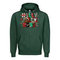 Sports Green holly jolly babe Zipper Hoodie - CowGirlArtShop