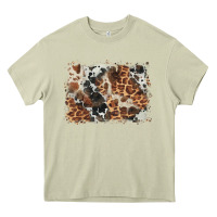 Mossy cowhide leopard background Heavy Core Tee - BarkalooDesign