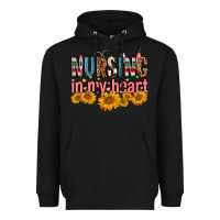 Black Nursing In My Heart Heavyweight Hoodie - FaDigitalArtStudio