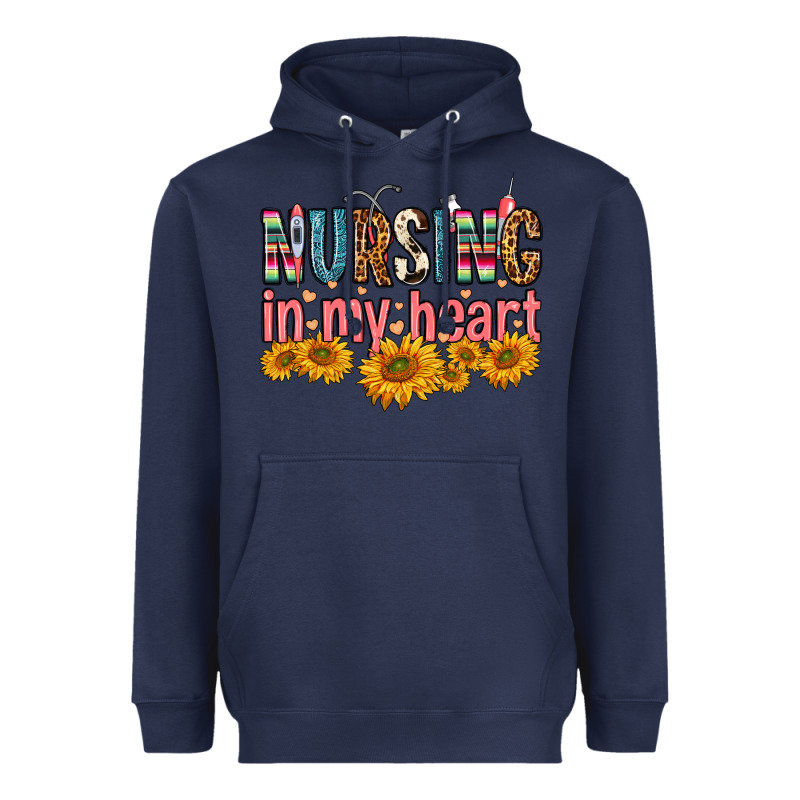 Nursing In My Heart Heavyweight Hoodie by FaDigitalArtStudio | Teevron
