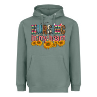 Sage Nursing In My Heart Heavyweight Hoodie - FaDigitalArtStudio
