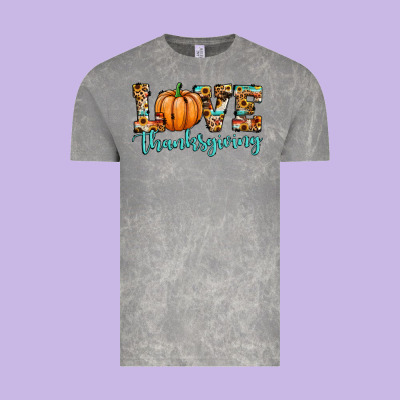 Love Thanksgiving Pumpkin Vintage Tee Designed By Jahusdesignshop
