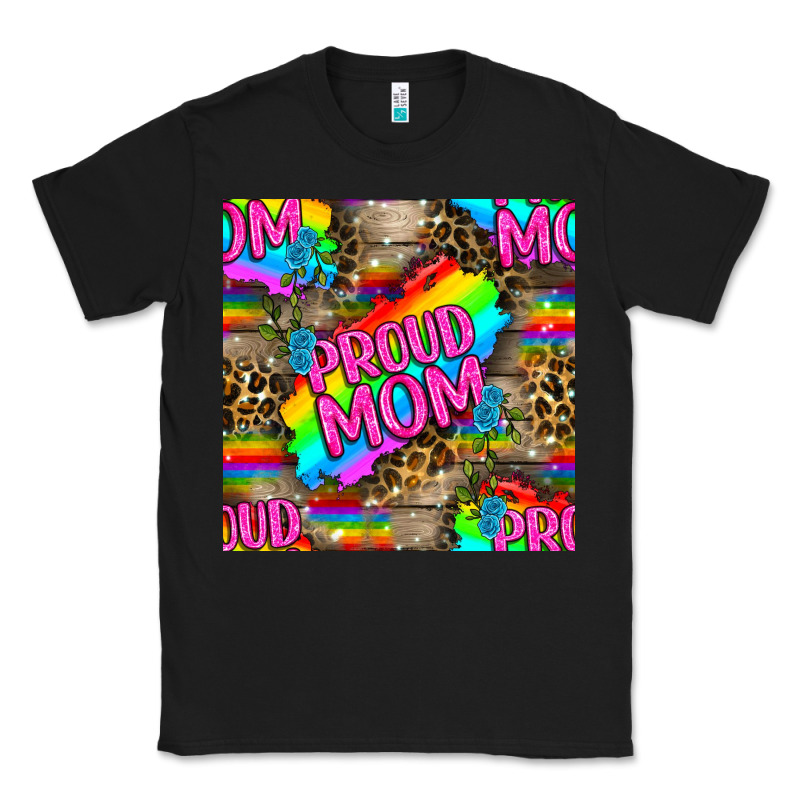 Pride Lgbtq+ Proud Mom With Leoapard Patterns Classic Tee by BundleAndBundleShop | Teevron