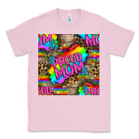 Bubblegum Pink Pride LGBTQ+ Proud Mom With Leoapard Patterns Classic Tee - BundleAndBundleShop