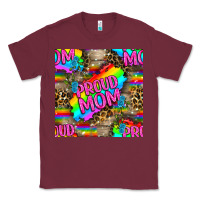 Burgundy Pride LGBTQ+ Proud Mom With Leoapard Patterns Classic Tee - BundleAndBundleShop