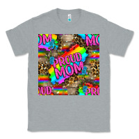 Heather Grey Pride LGBTQ+ Proud Mom With Leoapard Patterns Classic Tee - BundleAndBundleShop