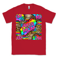 Red Pride LGBTQ+ Proud Mom With Leoapard Patterns Classic Tee - BundleAndBundleShop