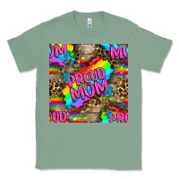 Sage Pride LGBTQ+ Proud Mom With Leoapard Patterns Classic Tee - BundleAndBundleShop