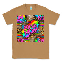 Toasted Coconut Pride LGBTQ+ Proud Mom With Leoapard Patterns Classic Tee - BundleAndBundleShop