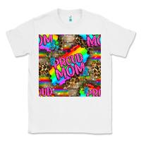 White Pride LGBTQ+ Proud Mom With Leoapard Patterns Classic Tee - BundleAndBundleShop