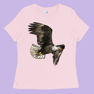 White Headed Eagle Ladies Tee Designed By Lillyallendesigns