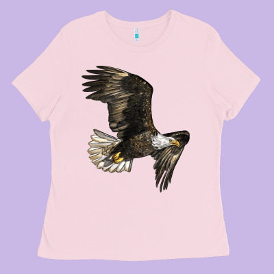 White Headed Eagle Ladies Tee Designed By Lillyallendesigns