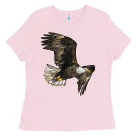 Bubblegum Pink White Headed Eagle Ladies Tee - LillyAllenDesigns