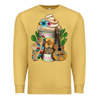 Antique Gold Mexican Hot Coffee Cup Premium Sweatshirt - FaDigitalArtStudio