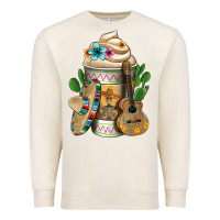 Sandshell Mexican Hot Coffee Cup Premium Sweatshirt - FaDigitalArtStudio