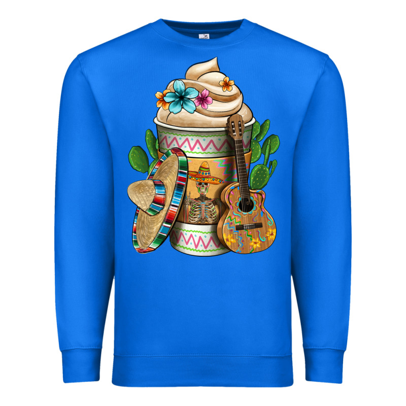 Mexican Hot Coffee Cup Premium Sweatshirt by FaDigitalArtStudio | Teevron