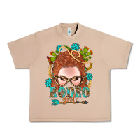 Burro Western Rodeo Girl Braid Red Hair Urban Heavy Tee - BundleAndBundleShop