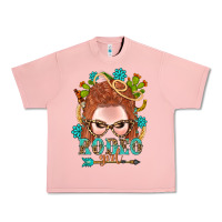 Salmon Western Rodeo Girl Braid Red Hair Urban Heavy Tee - BundleAndBundleShop
