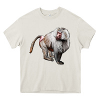 Cream baboon Heavy Core Tee - LillyAllenDesigns